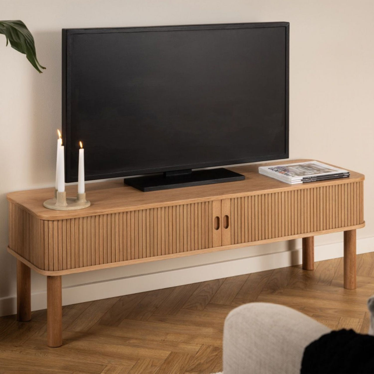 Langley TV Unit in Oak