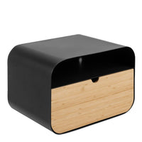 Thumbnail for Joliet Wallmounted Bedside Table in Black and Bamboo