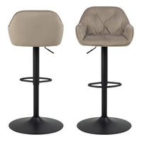 Thumbnail for Brooke Swivel Bar Stool with Height Adjustable Function in Beige Set of 2