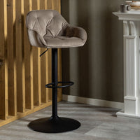 Thumbnail for Brooke Swivel Bar Stool with Height Adjustable Function in Beige Set of 2