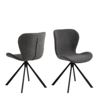 Thumbnail for Batilda Swivel Dining Chairs in Grey Fabic Set of 2