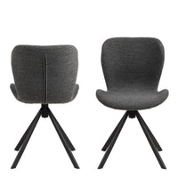 Thumbnail for Batilda Swivel Dining Chairs in Grey Fabic Set of 2