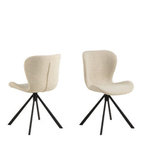 Thumbnail for Batilda Swivel Dining Chairs in Cream Fabic Set of 2