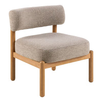 Thumbnail for Burley Lounge Chair in Beige Fabric and Oak