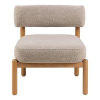 Thumbnail for Burley Lounge Chair in Beige Fabric and Oak