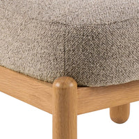 Thumbnail for Burley Lounge Chair in Beige Fabric and Oak