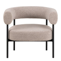 Thumbnail for Oakfield Lounge Chair in Beige Fabic with Black Legs