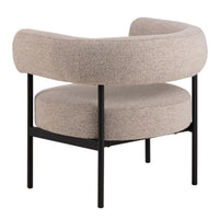 Thumbnail for Oakfield Lounge Chair in Beige Fabic with Black Legs