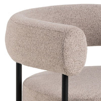 Thumbnail for Oakfield Lounge Chair in Beige Fabic with Black Legs