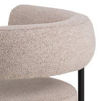 Thumbnail for Oakfield Lounge Chair in Beige Fabic with Black Legs