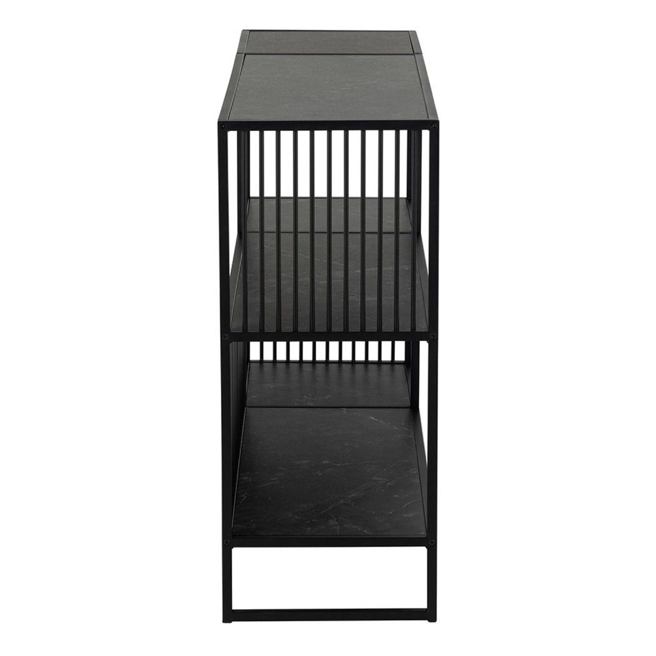 Strington Bookcase with 2 Shelves in Black