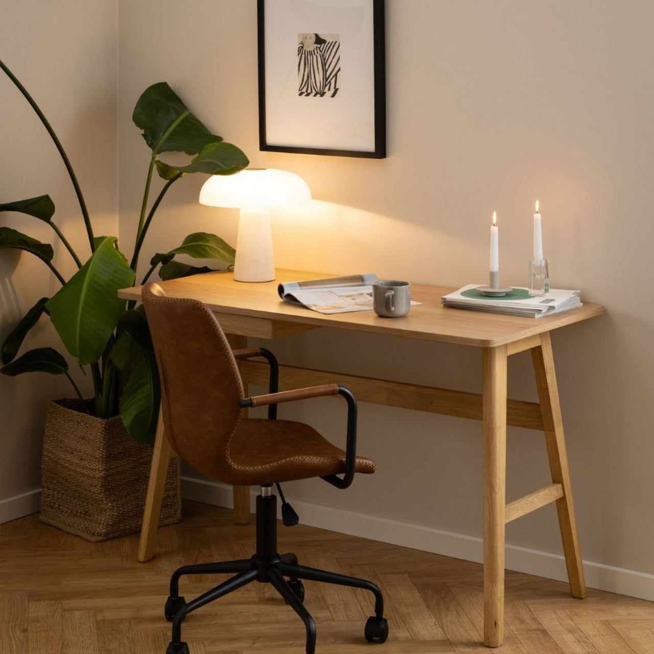 Barnett Office Desk in Oak