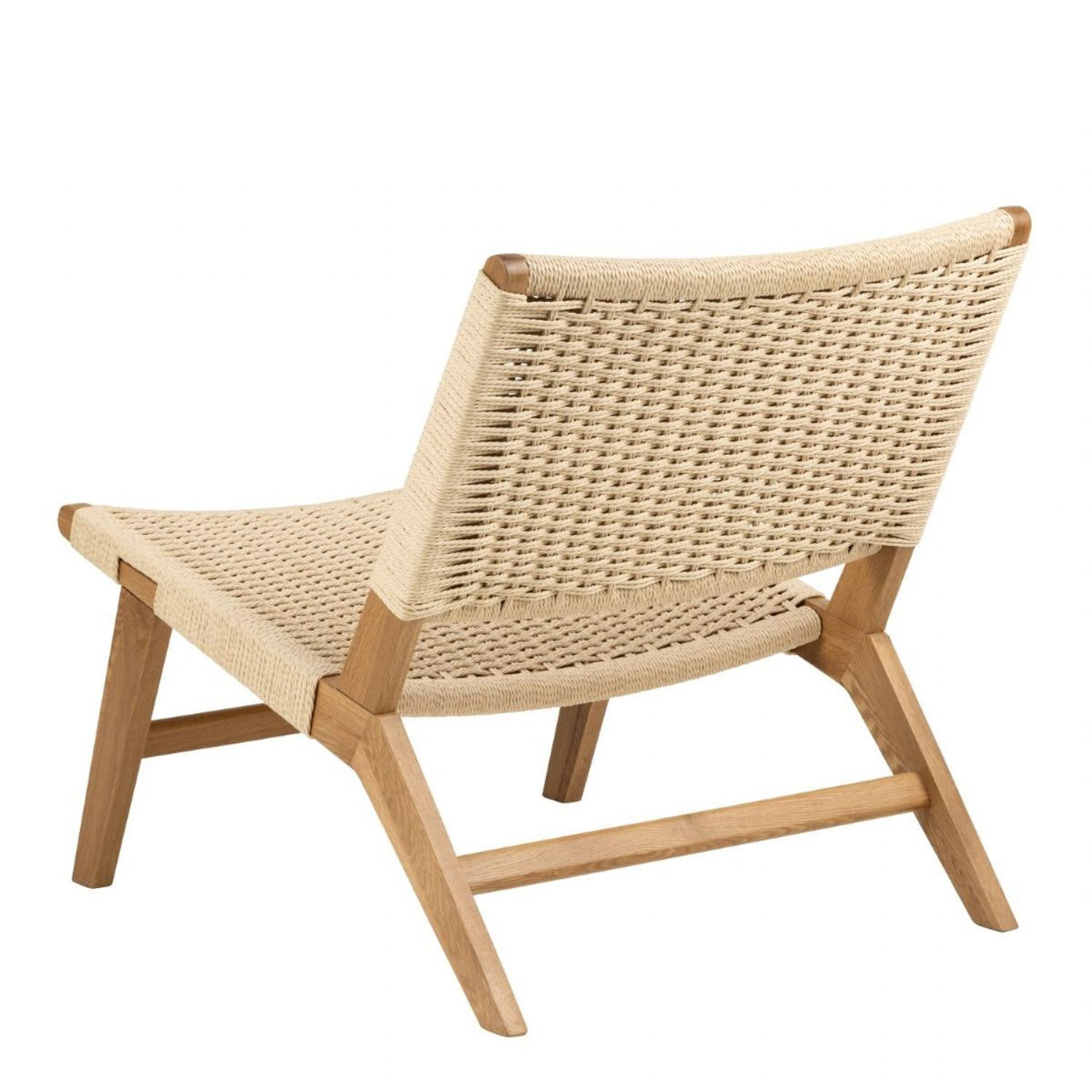 Carson Lounge Chair in Off White and Oak