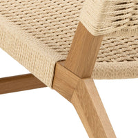 Thumbnail for Carson Lounge Chair in Off White and Oak