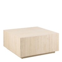 Thumbnail for Dice Square Coffee Table in Light Travertine Effect 90x90x42cm