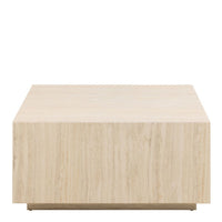 Thumbnail for Dice Square Coffee Table in Light Travertine Effect 90x90x42cm