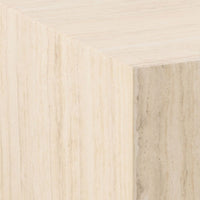 Thumbnail for Dice Square Coffee Table in Light Travertine Effect 90x90x42cm