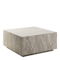 Thumbnail for Dice Square Coffee Table in Grey Marble 90x90x42cm