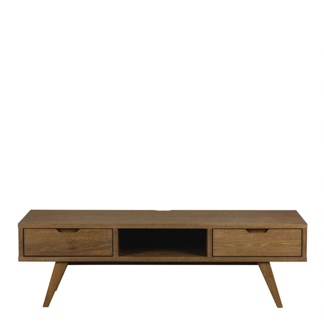 ALine TV Unit with 2 Drawers in Smoked Oak