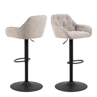 Thumbnail for Brooke Swivel Bar Stool with Height Adjustable Function in Monza Beige Set of 2