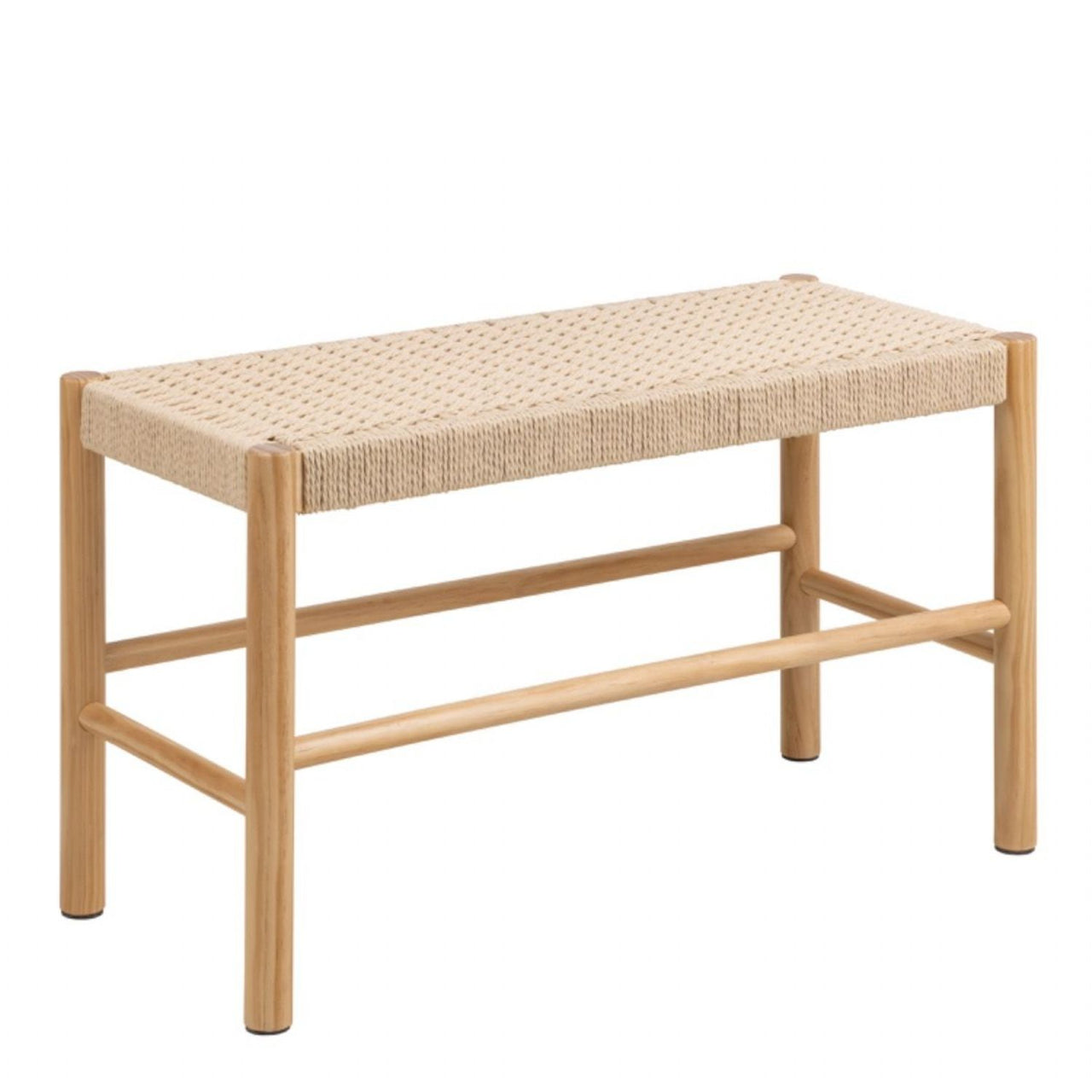 Alvin Weaved Bench in Off White