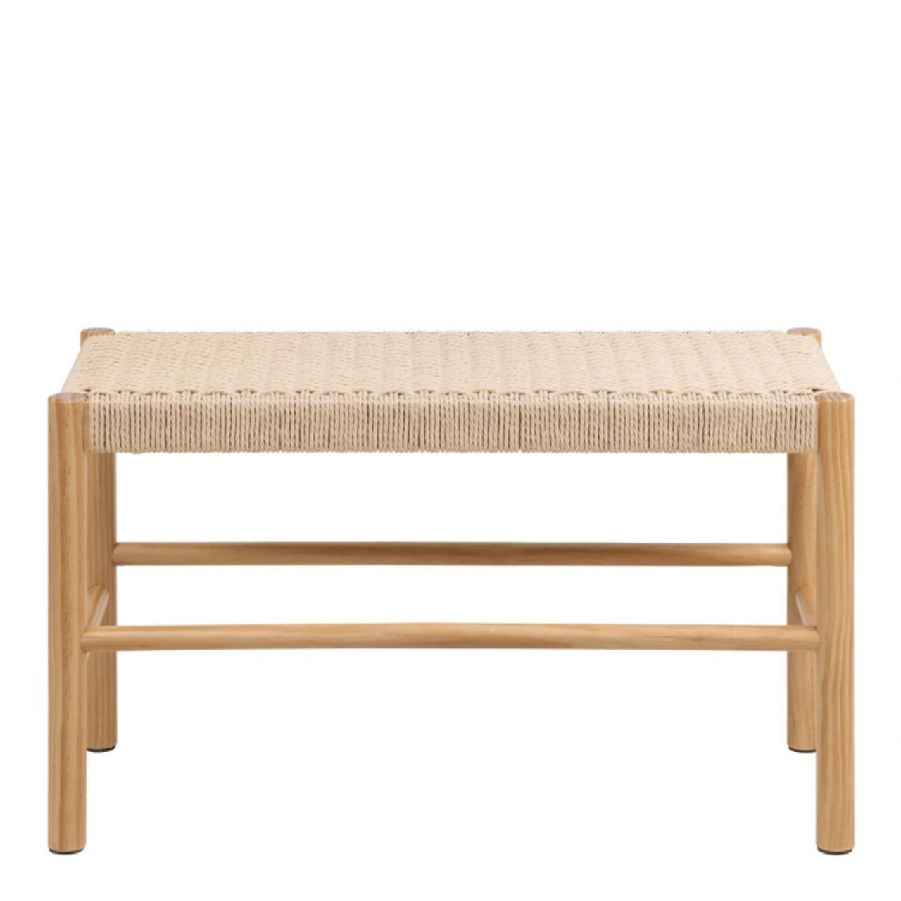 Alvin Weaved Bench in Off White