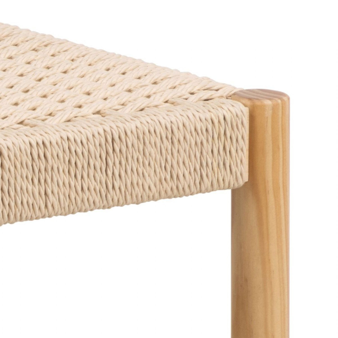 Alvin Weaved Bench in Off White