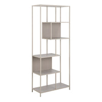 Thumbnail for Seaford Tall Grey Metal Bookcase with 5 Shelves