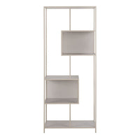 Thumbnail for Seaford Tall Grey Metal Bookcase with 5 Shelves