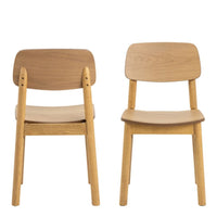 Thumbnail for Barlow Dining Chair in Matt Oak Set of 2