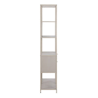 Thumbnail for Seaford Tall Grey Metal 2 Drawer Bookcase with 4 Shelves