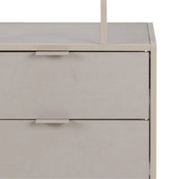 Thumbnail for Seaford Tall Grey Metal 2 Drawer Bookcase with 4 Shelves