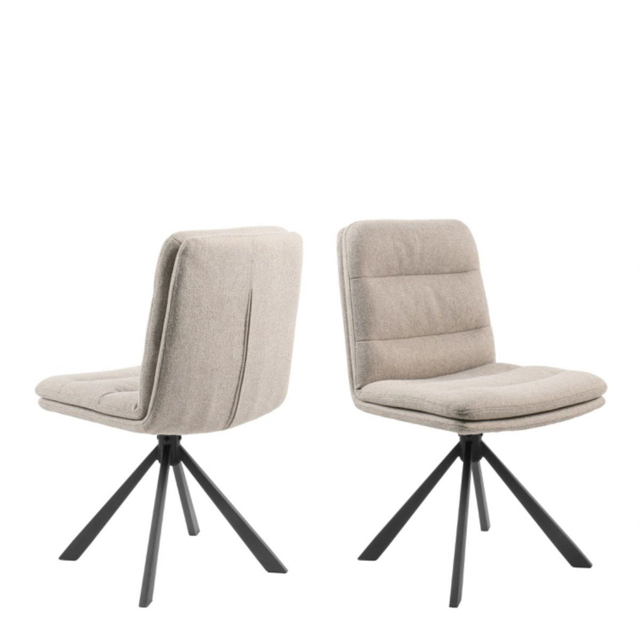 Dean Beige Swivel Dining Chair Set of 2