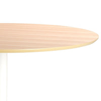 Thumbnail for Ibiza Round Dining Table with Oak Top and White Base