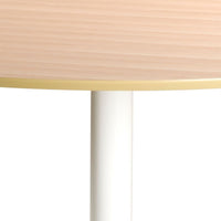 Thumbnail for Ibiza Round Dining Table with Oak Top and White Base