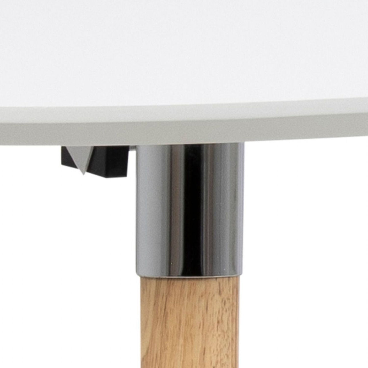 Belina Oval Dining Table in White And Oak