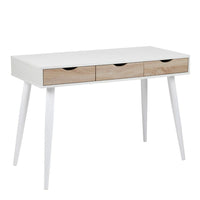 Thumbnail for Neptun 3 Drawer Desk in White with 3 Oak Drawers