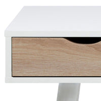 Thumbnail for Neptun 3 Drawer Desk in White with 3 Oak Drawers