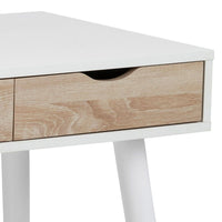 Thumbnail for Neptun 3 Drawer Desk in White with 3 Oak Drawers