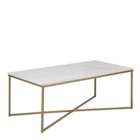 Thumbnail for Alisma Coffee Table with White Marble Effect Top