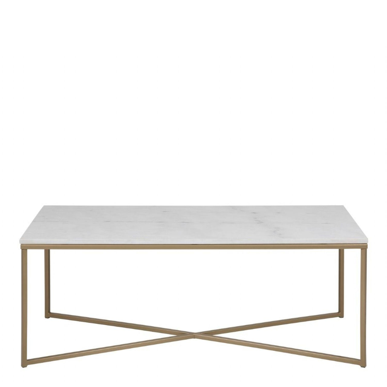 Alisma Coffee Table with White Marble Effect Top