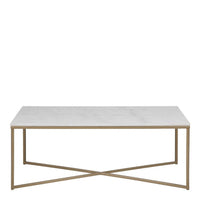 Thumbnail for Alisma Coffee Table with White Marble Effect Top