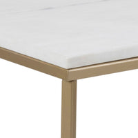 Thumbnail for Alisma Coffee Table with White Marble Effect Top