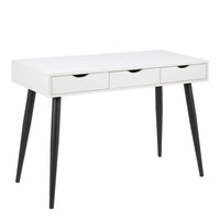 Thumbnail for Neptun 3 Drawer Office Desk in White with Black Legs