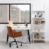 Thumbnail for Neptun 3 Drawer Office Desk in White with Black Legs