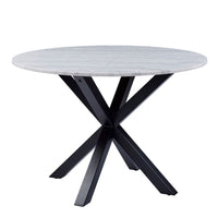 Thumbnail for Heaven Round Dining Table with White Polished Marble Top