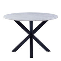 Thumbnail for Heaven Round Dining Table with White Polished Marble Top