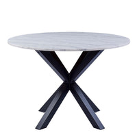 Thumbnail for Heaven Round Dining Table with White Polished Marble Top