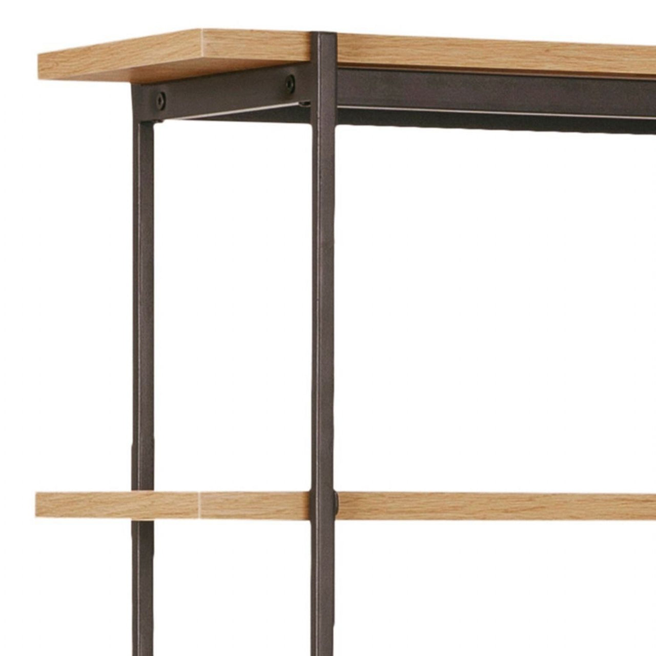 Angus Bookcase with 1 Sliding Door And 5 Shelves in Oak And Black