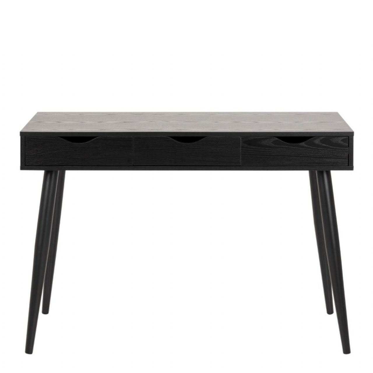 Neptun 3 Drawer Office Desk in Black